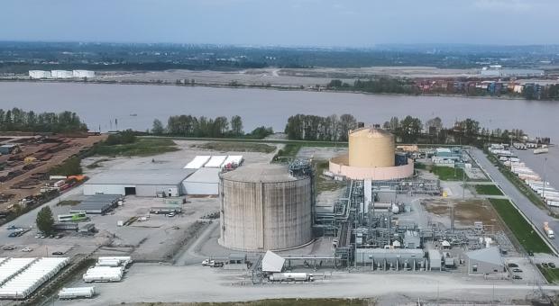 Tilbury LNG storage facility on the Fraser River