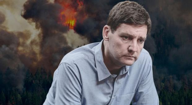Photos: David Eby (BCNDP, CC by 2.0), Forest Fire in Chilcotin B.C. (Chris Harris)