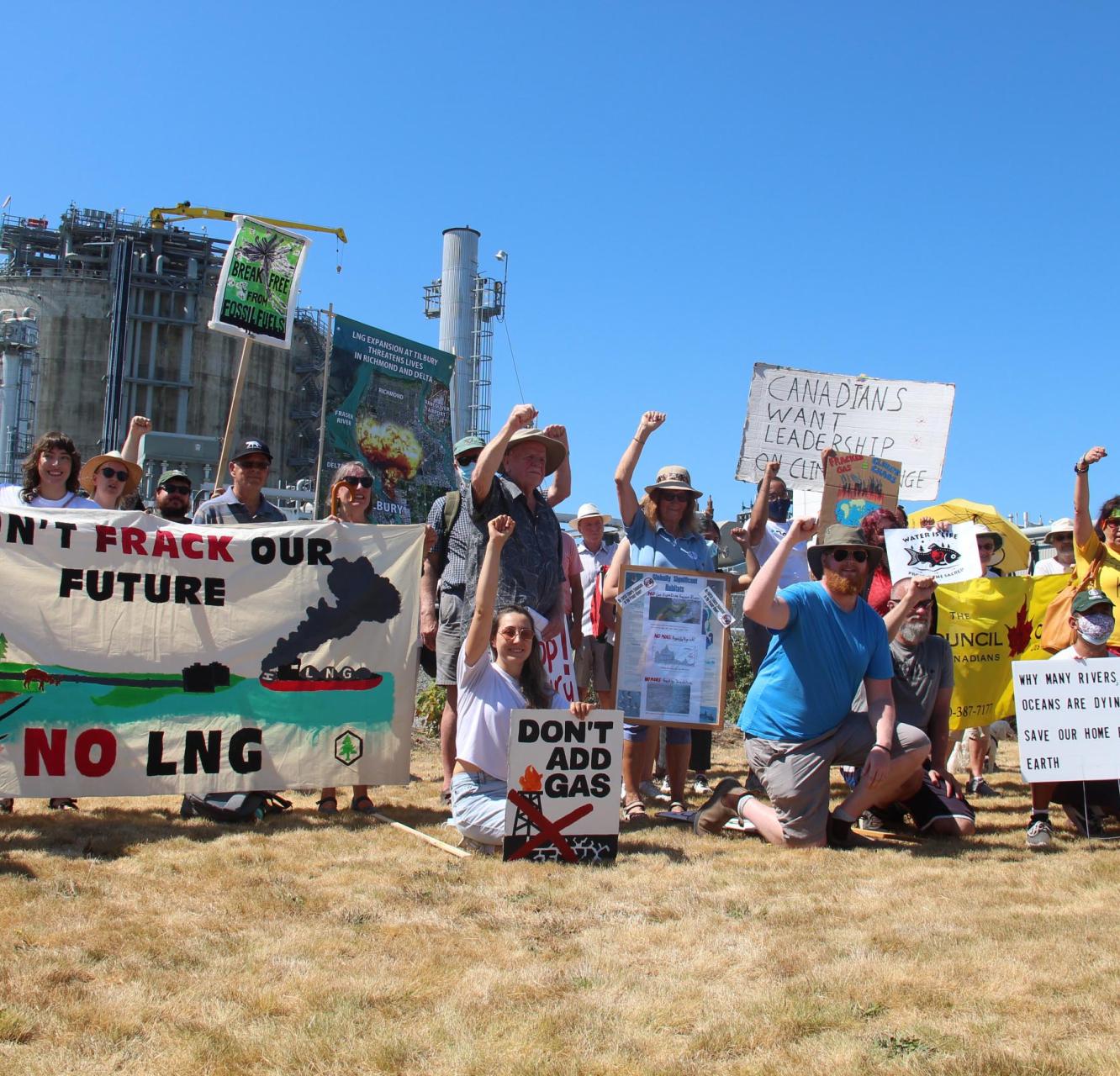 2021 Protest to stop Tilbury LNG on the Fraser River