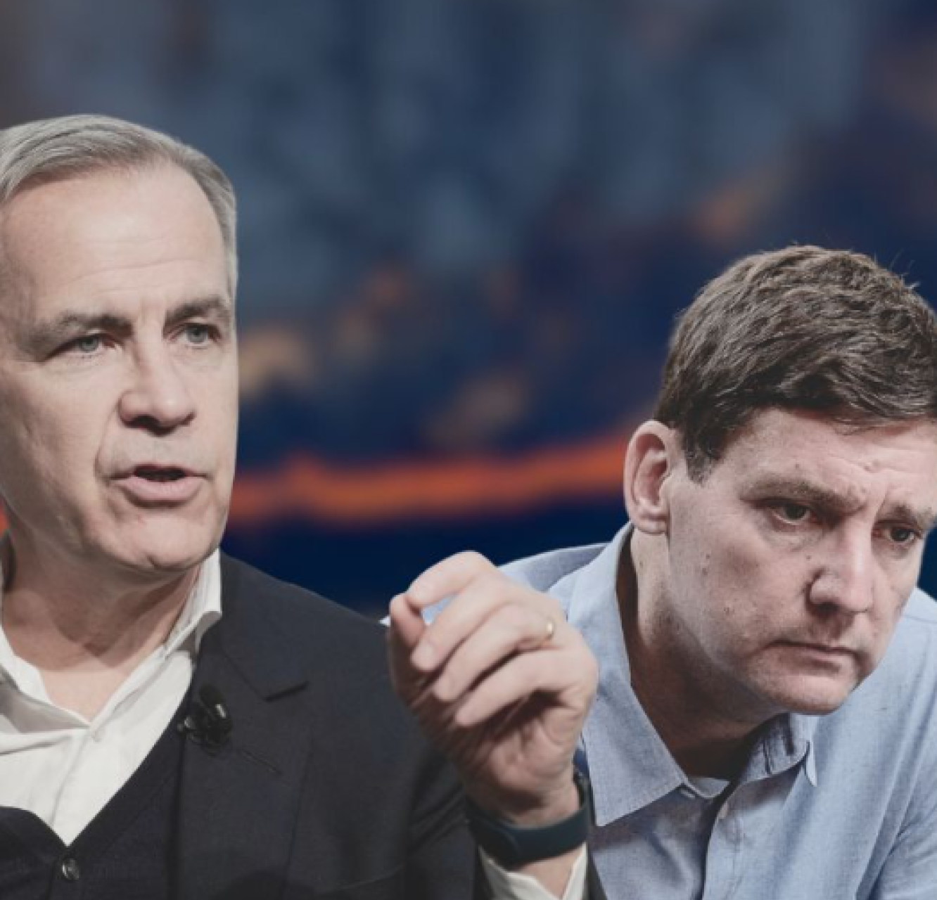 Prime minister mark carney making excuses, Premier Eby looking like he's had a hard day.