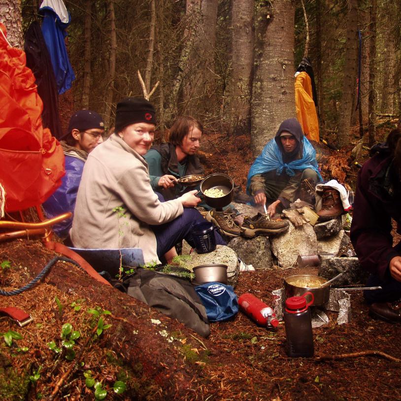 Lost Creek trail crew moves up the valley