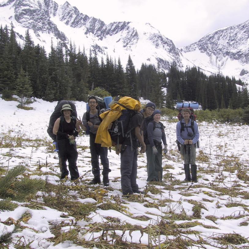 Trail crew in the snow