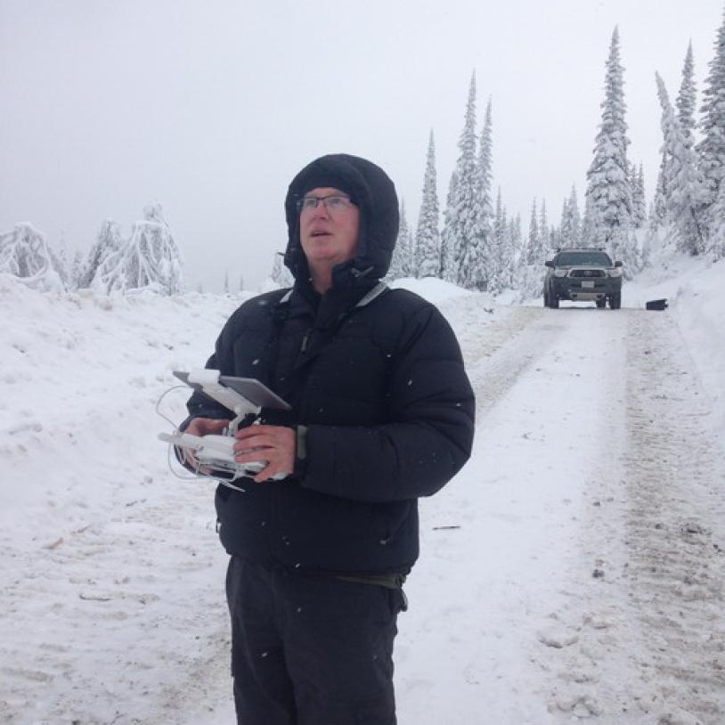 Drone captures caribou habitat logging