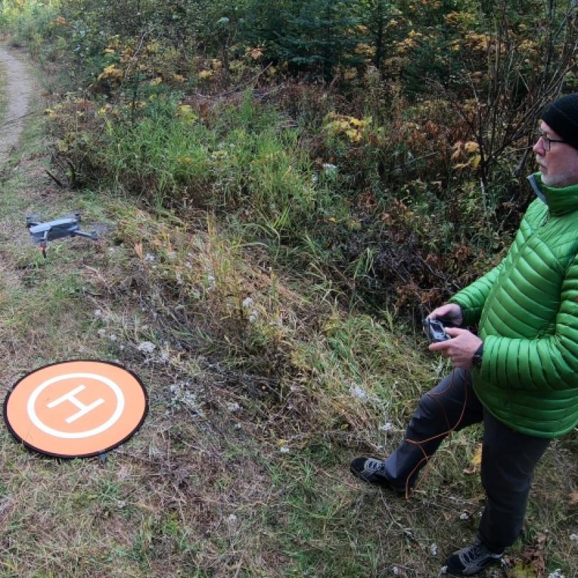 Drone launched in Argenta Face forest