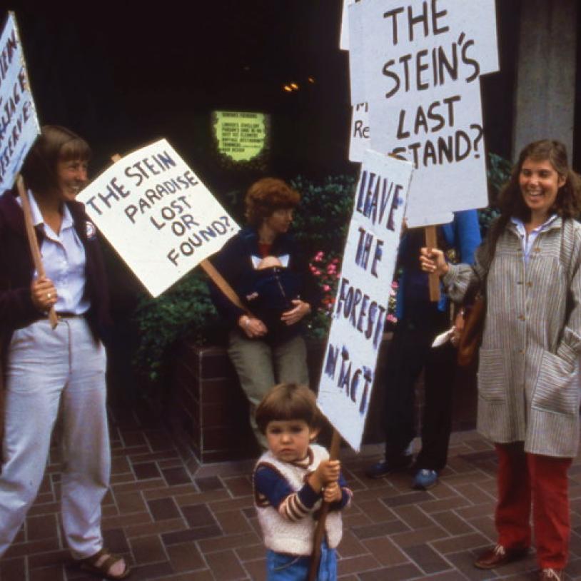 Protesting Stein Valley logging plans