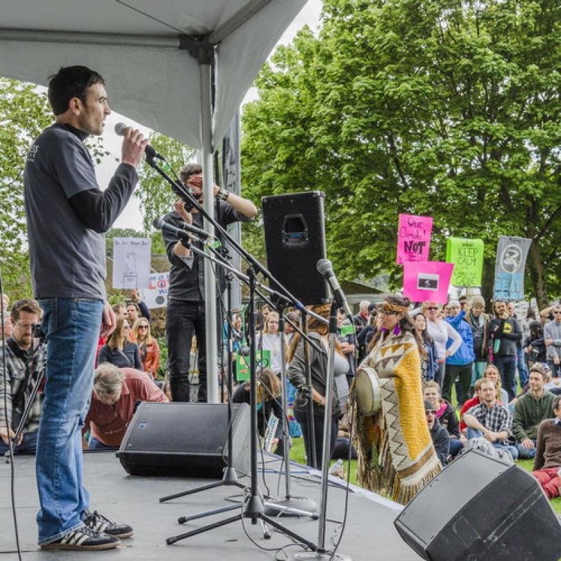 Rally Against the Enbridge tar sands pipeline