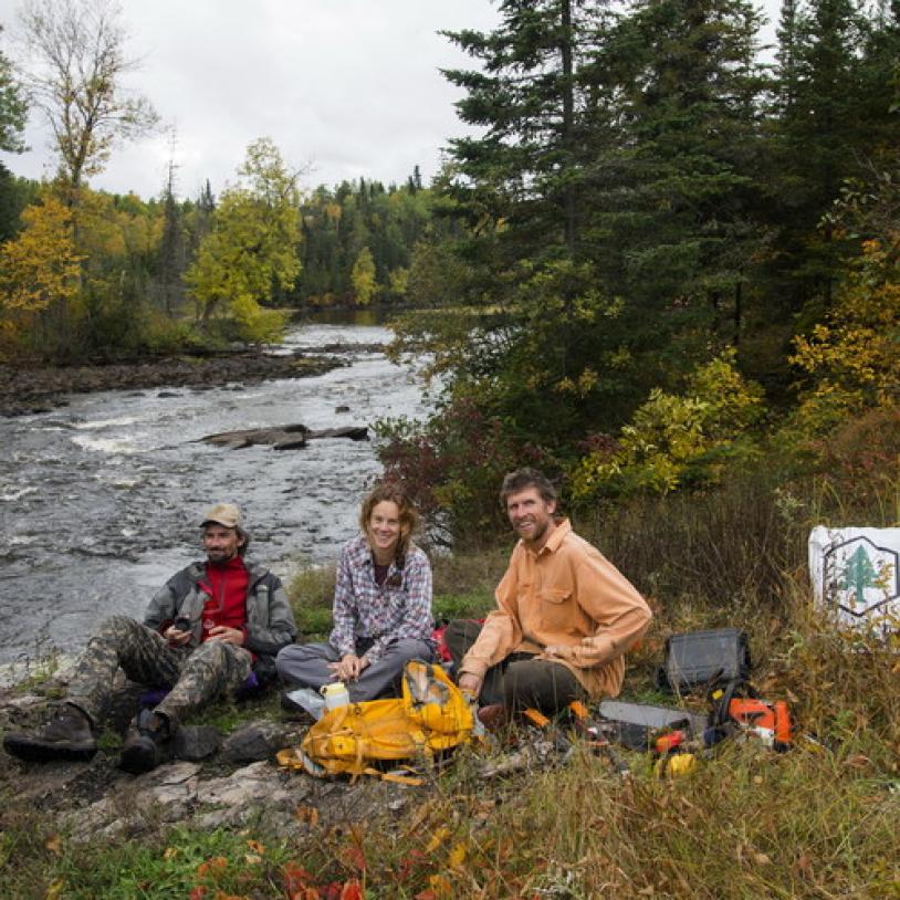 Trail building on the Lower Bird River